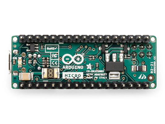Arduino Micro board front view – available in Italy and EU
Arduino Micro microcontroller for robotics and IoT projects
Buy Arduino Micro online Europe – BYTEEK.shop
